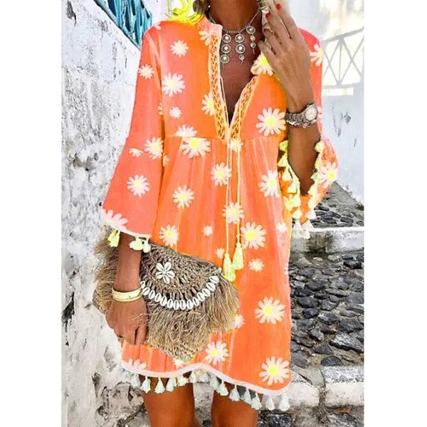 Bohemian Blossom Daisy Dress