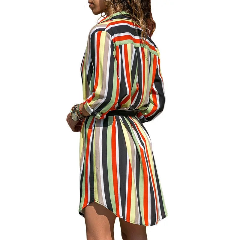 Elegance Long Sleeve Shirt Dress