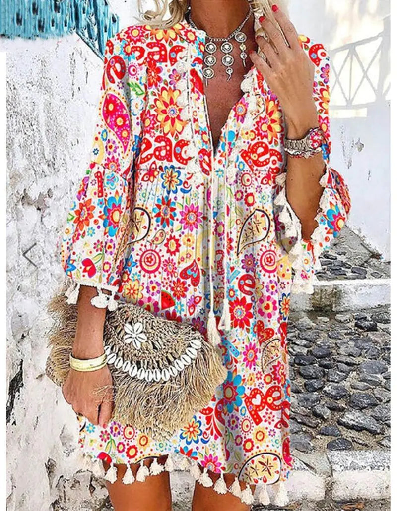 Bohemian Blossom Daisy Dress