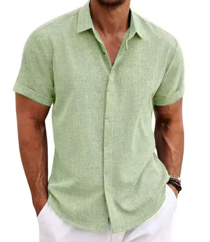 Urban Ease Lapel Short Sleeve Shirt