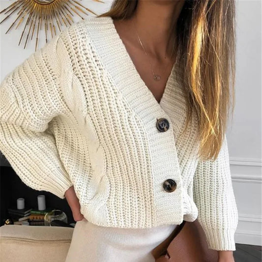 Timeless Vintage Knitted V-Neck Cardigan